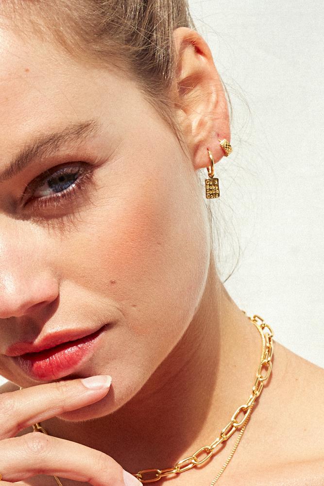 Python huggie gold plated-Earring-Wildthings_collectables-Gold plated---abc