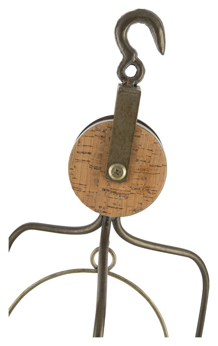 Wood Iron Glass Pulley Candle Holder Large-Accessories-Home & Giftware-Default Title---abc