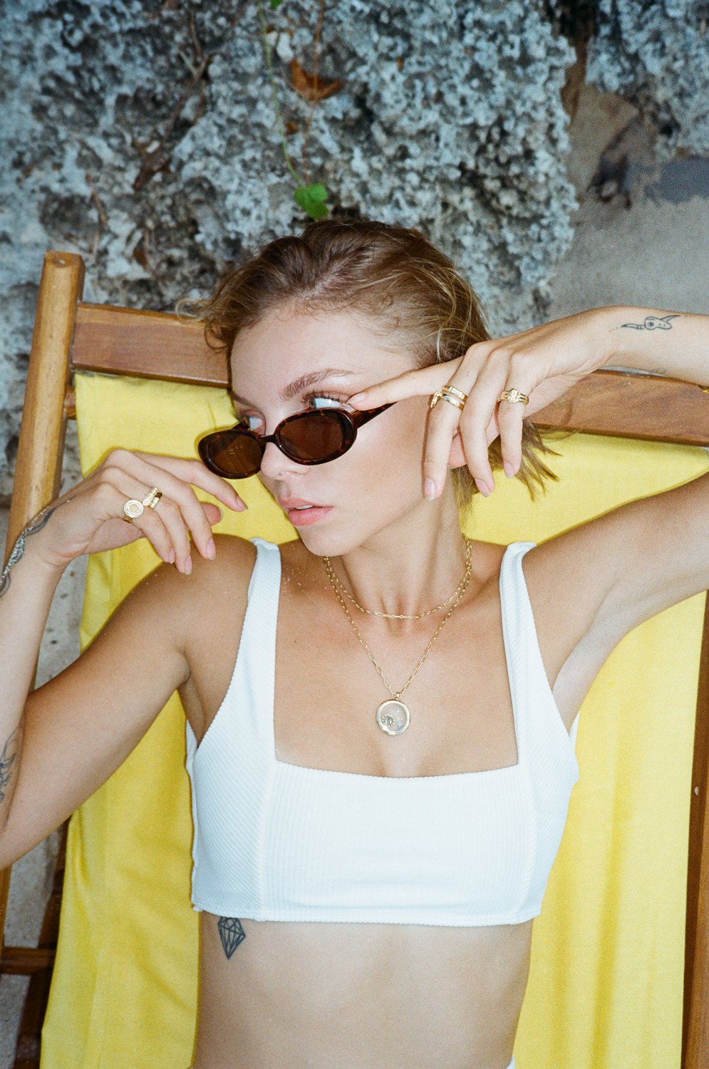 Kissed by the sun necklace pendant gold plated-abc