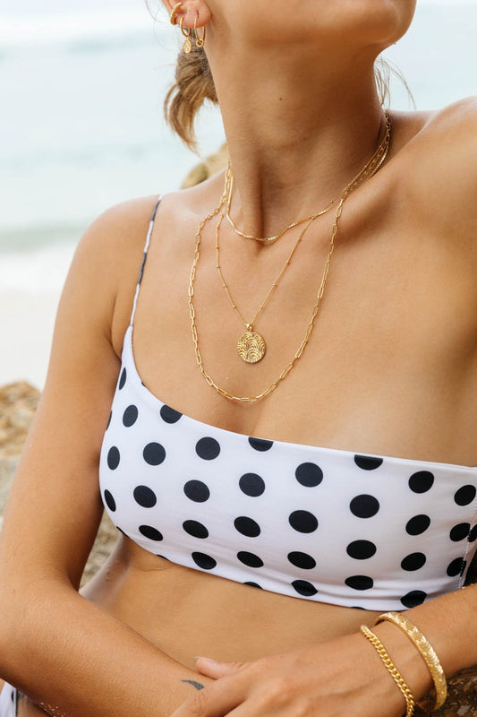 Stud chain necklace gold plated (45cm & 55cm)-Necklace-wildthings_collectables-Gold plated-45 cm--abc