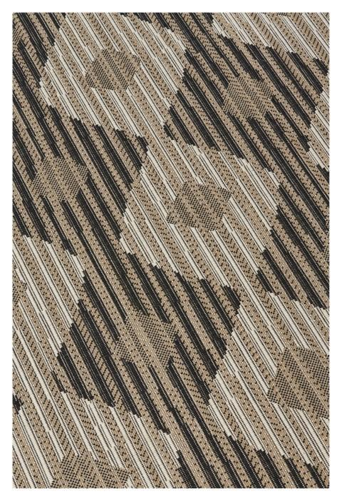 Layla Diamond Jute Polypropylene Rug - Black/Jute-abc