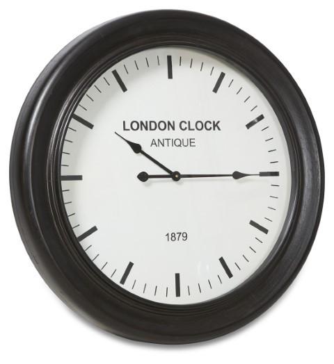 London Classic Wooden Wall Clock - Black-abc