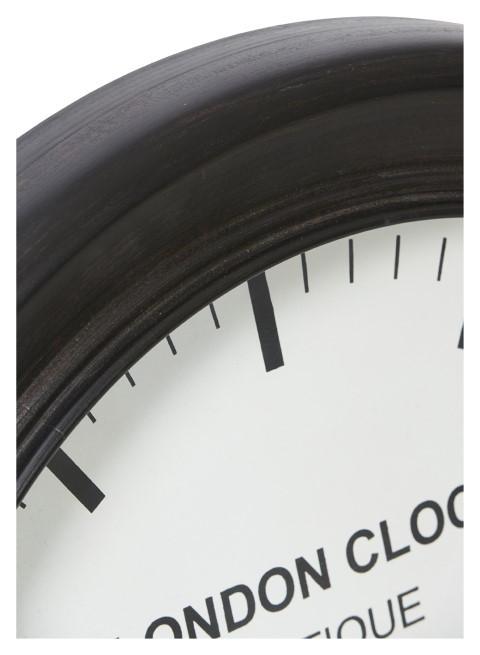 London Classic Wooden Wall Clock - Black-abc