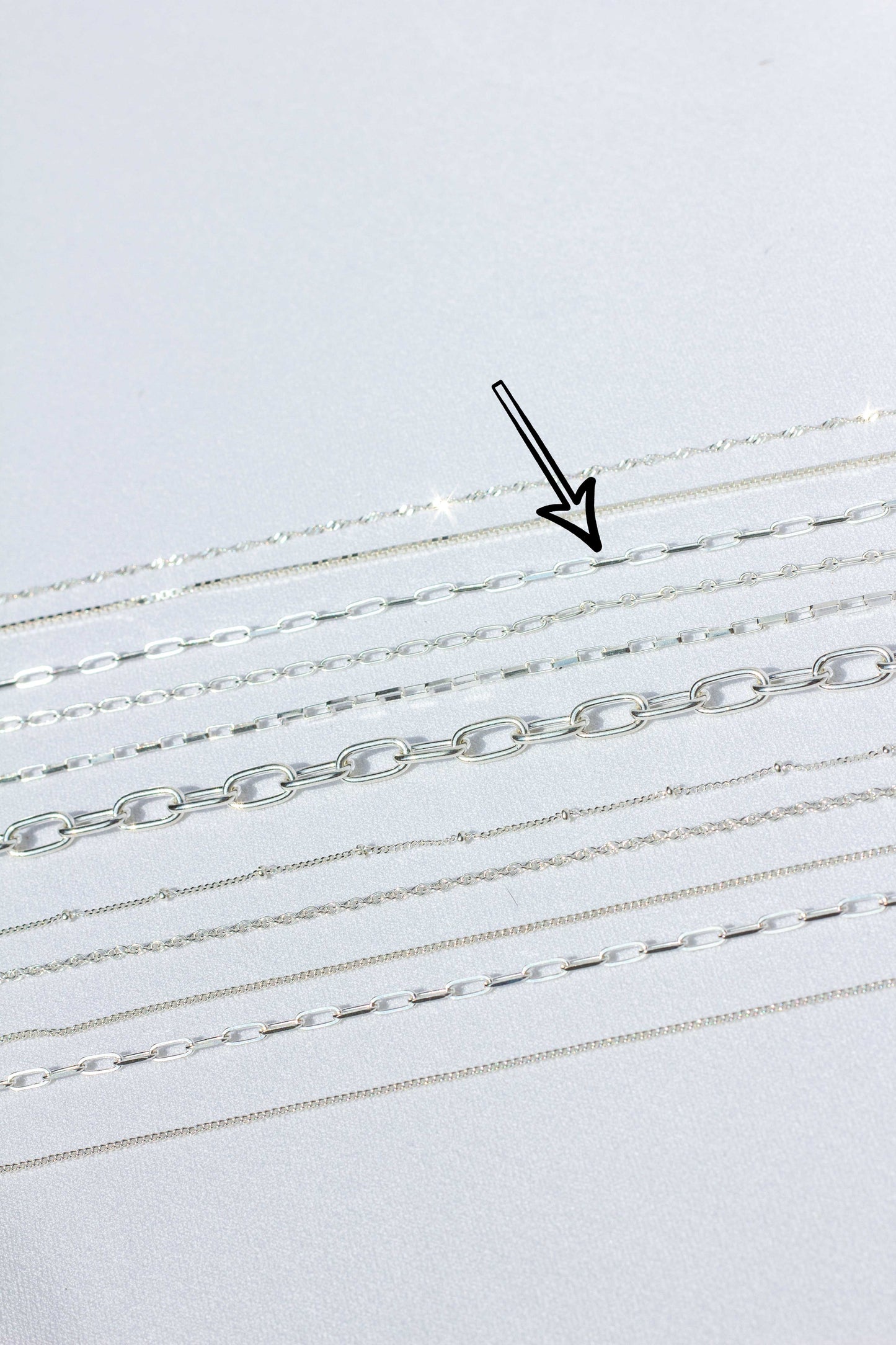 Round silver necklace (40cm & 50cm)-Necklace-Wildthings_collectables-Silver-40cm €44,95--abc