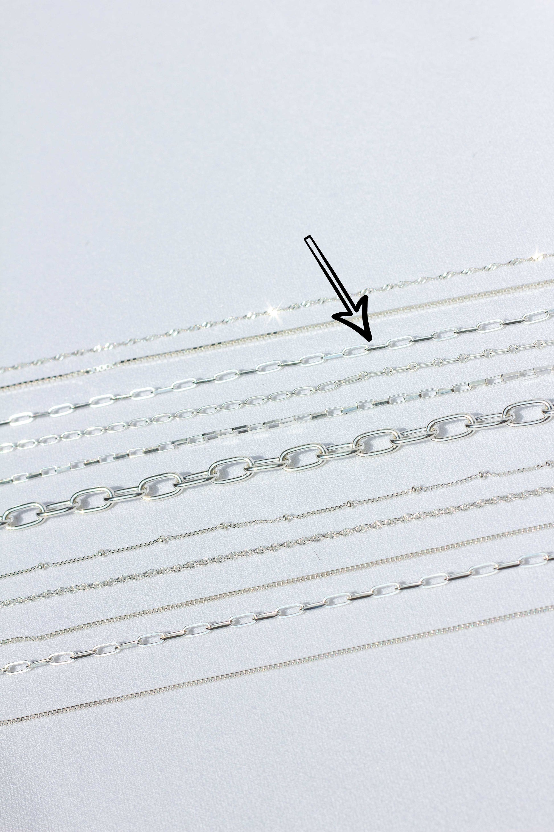 Round silver necklace (40cm & 50cm)-Necklace-Wildthings_collectables-Silver-40cm €44,95--abc