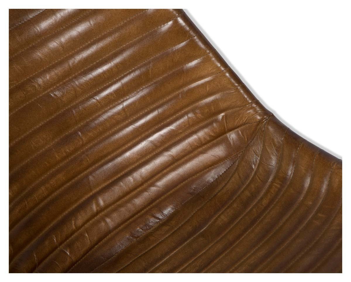 Capri Leather Dining Chair with Iron Legs-abc