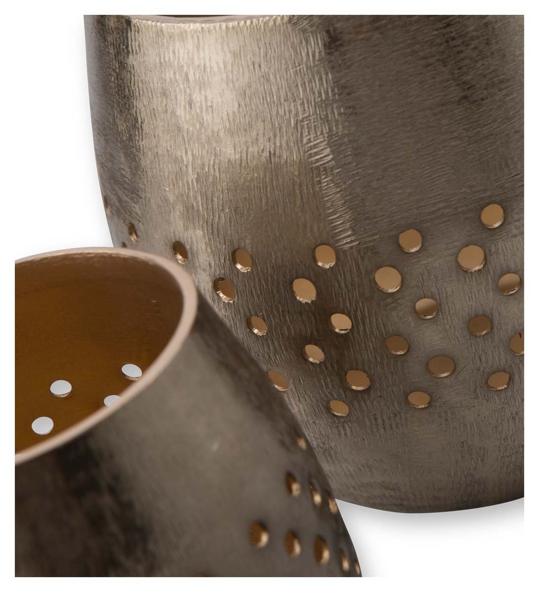 Charlton Set of Two Aluminium Votives-abc