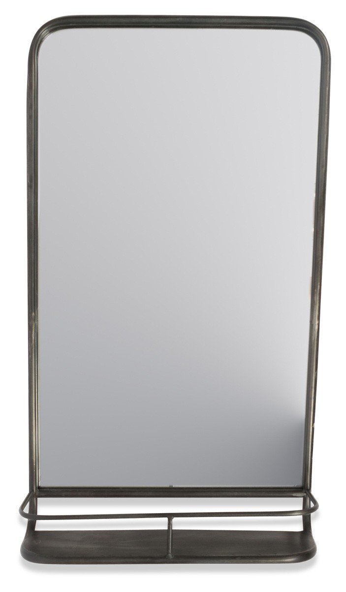 Vertical Rectangular Metal Mirror with Shelf-Living-Home & Giftware-Default Title---abc