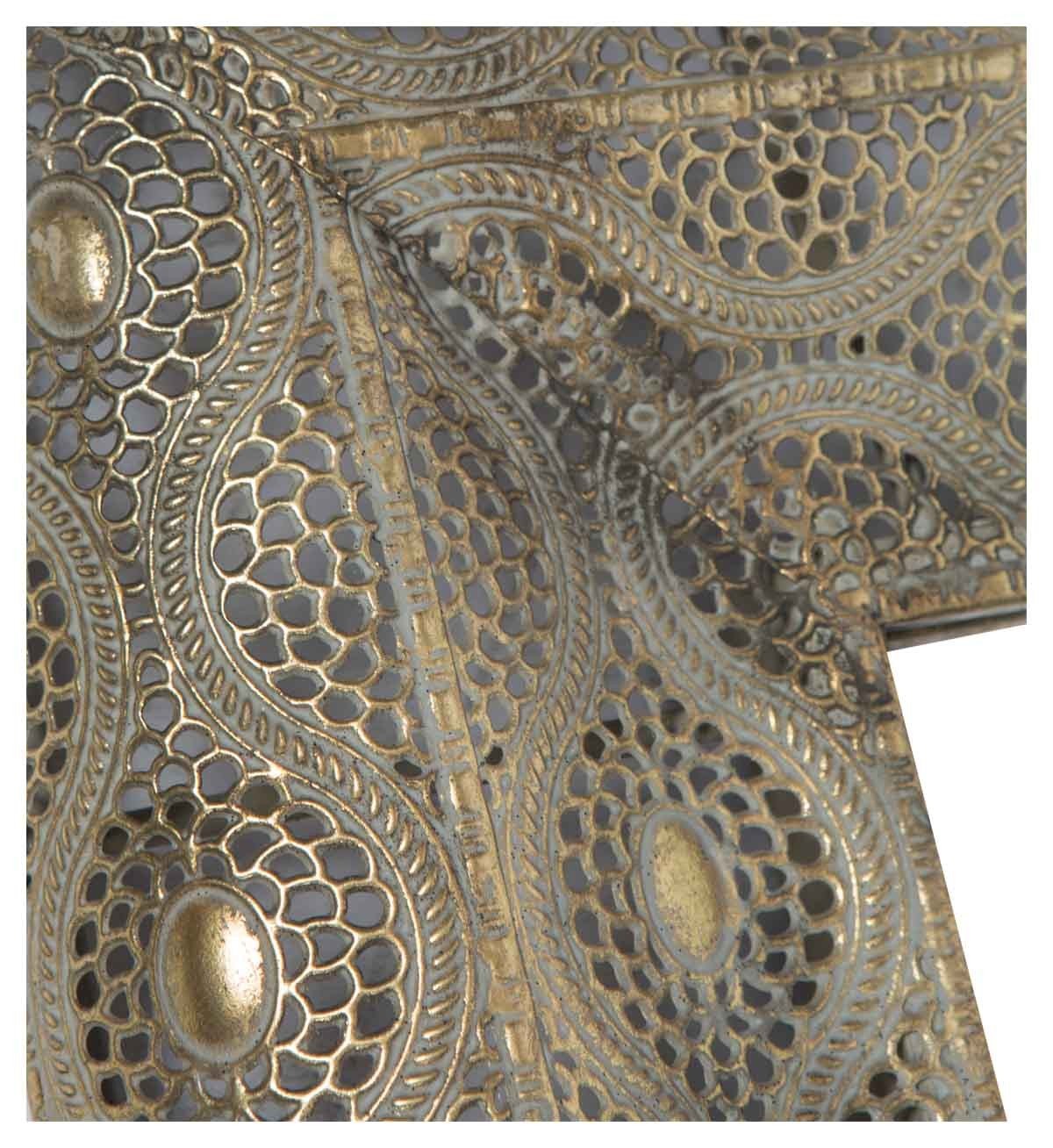 Free Standing Filigree Metal Floor Mirror-abc