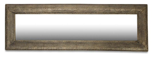 Free Standing Filigree Metal Floor Mirror with Support Frame at the Back-abc