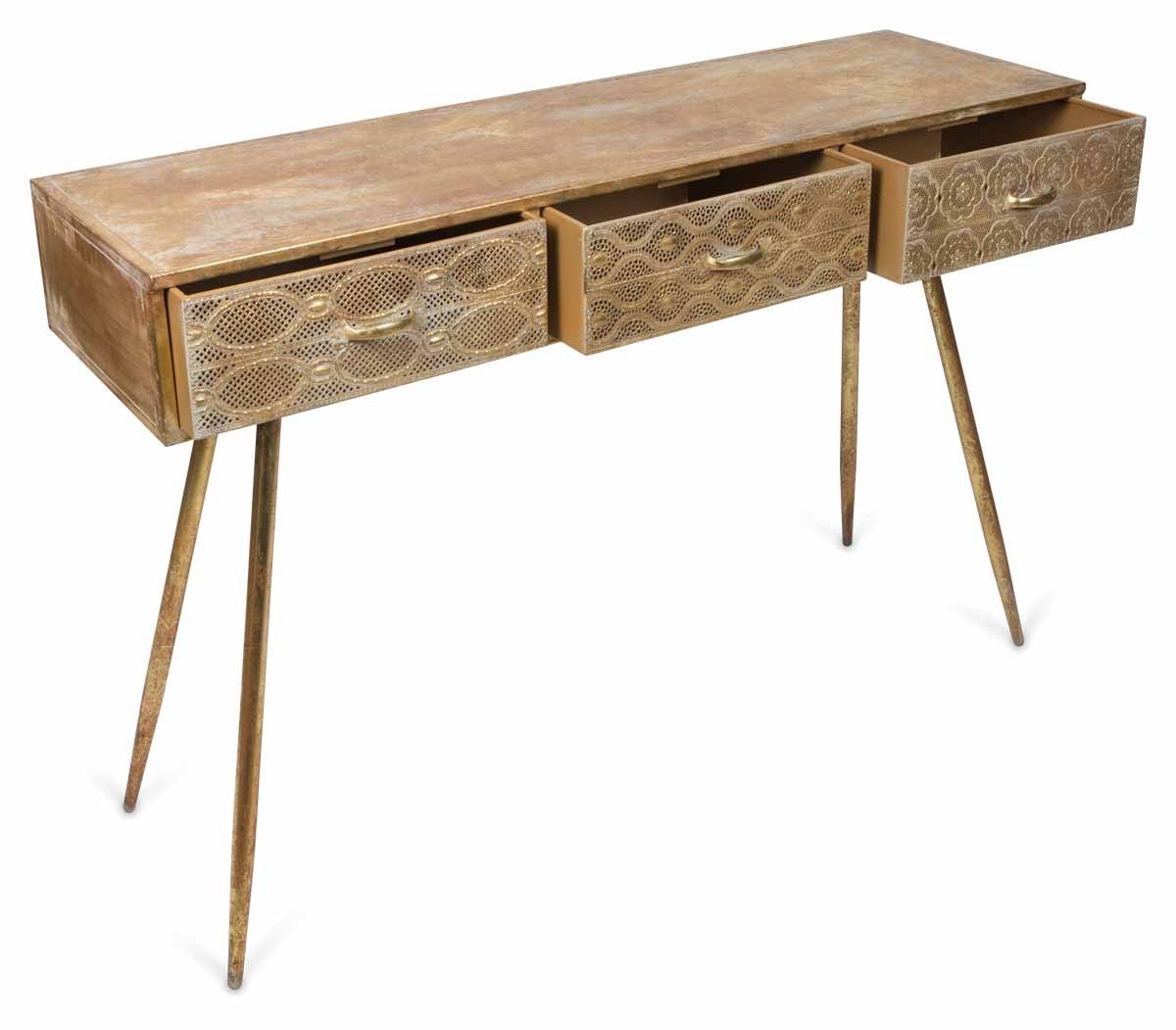 Filigree Metal Console Knock Down-abc