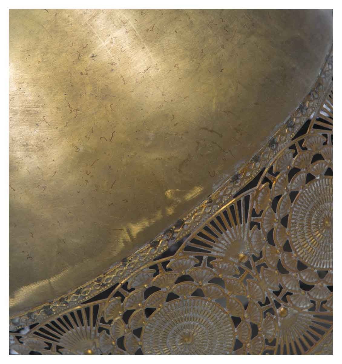 Filigree Metal Candle Holder with Glass Insert Large-abc