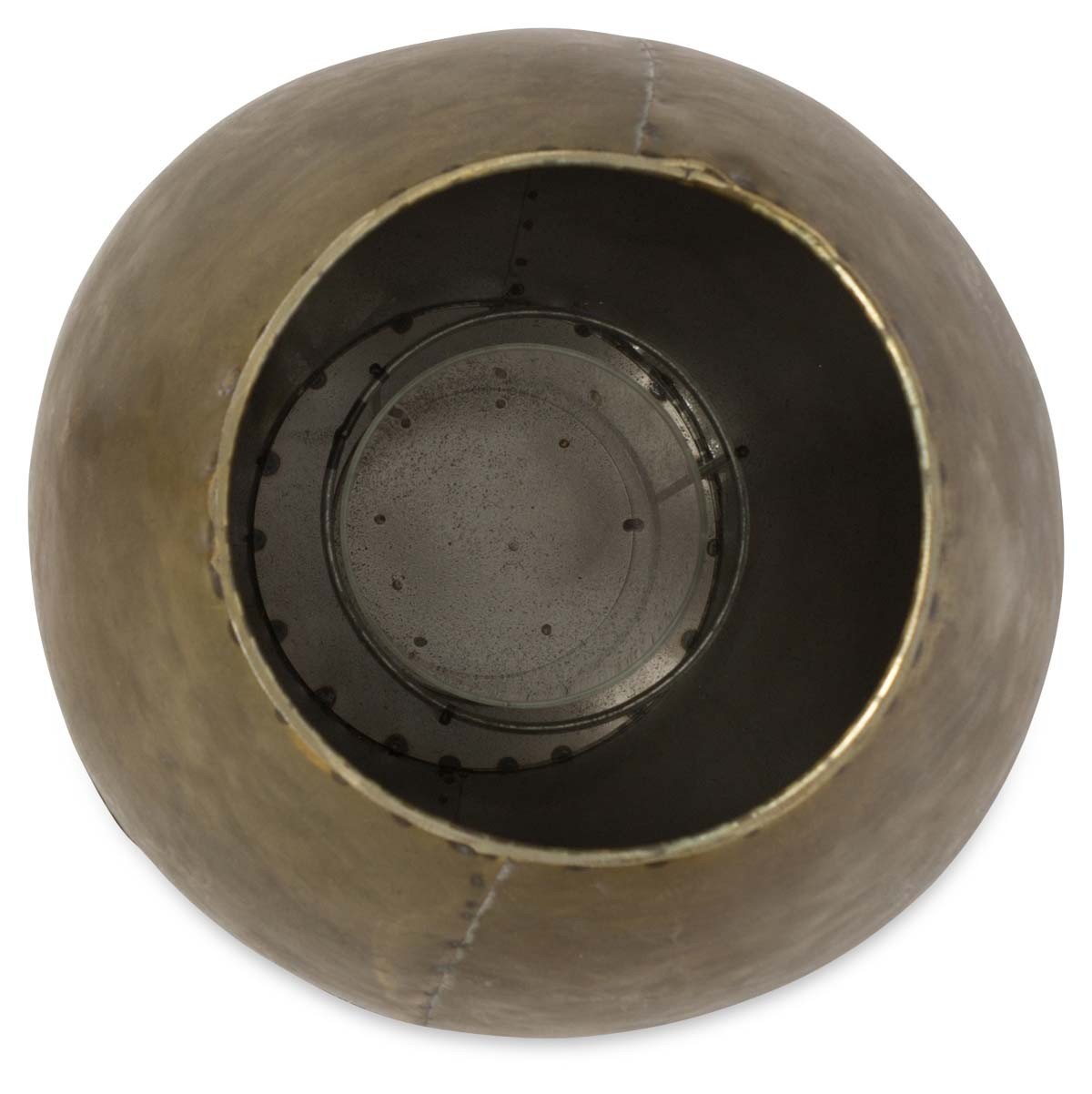 Filigree Metal Candle Holder with Glass Insert Large-abc