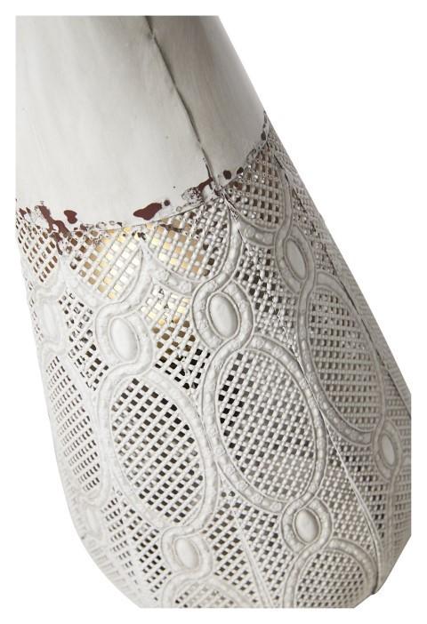 Filigree Metal Floor Lamp Large - Antique White-abc