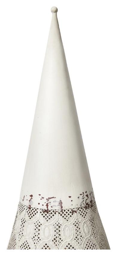 Filigree Metal Floor Lamp Small - Antique White-abc