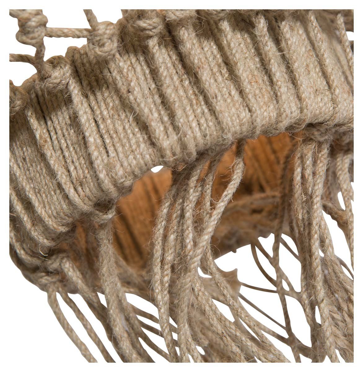 Large Three Tier Jute and Iron Chandelier-abc