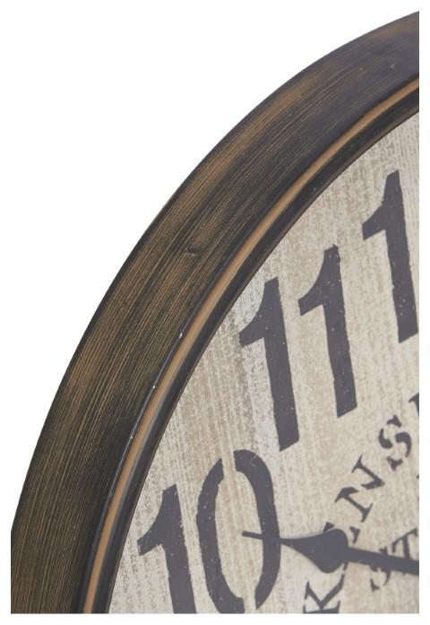 Kensington Station Wall Clock 60cm - Brown Wash-abc