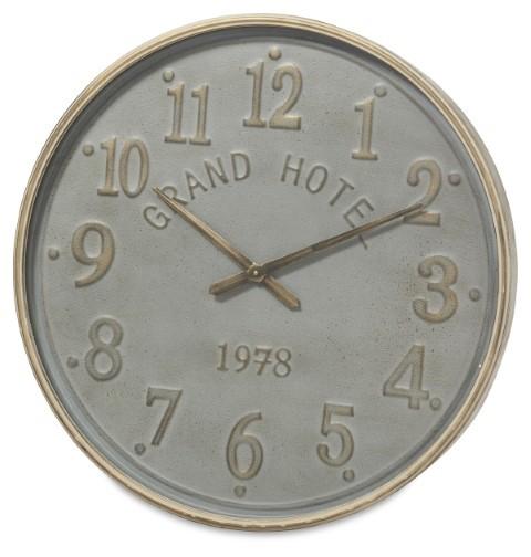 Wooden Paris Wall Clock 72cm - Antique Light Grey/Gold-Accessories-Home & Giftware-Default Title---abc