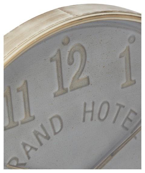 Wooden Paris Wall Clock 72cm - Antique Light Grey/Gold-Accessories-Home & Giftware-Default Title---abc