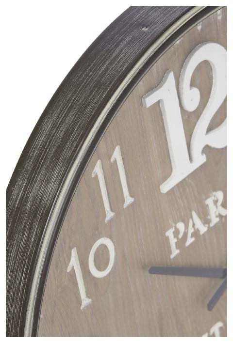 Wooden Paris Wall Clock 60cm - Antique Brown - 60x6x60cm-Accessories-Home & Giftware-Default Title---abc