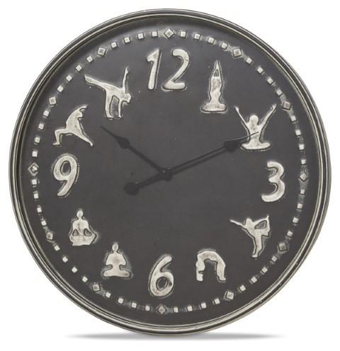 Yoga Central Metal Wall Clock 72cm - Antique Dark Grey-Accessories-Home & Giftware-Default Title---abc