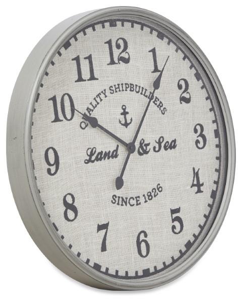 Land & Sea Wall Clock 60cm - Antique Grey-abc