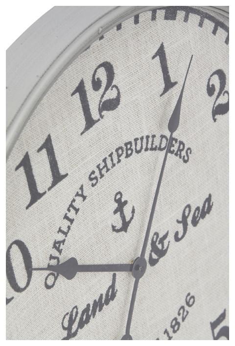 Land & Sea Wall Clock 60cm - Antique Grey-abc