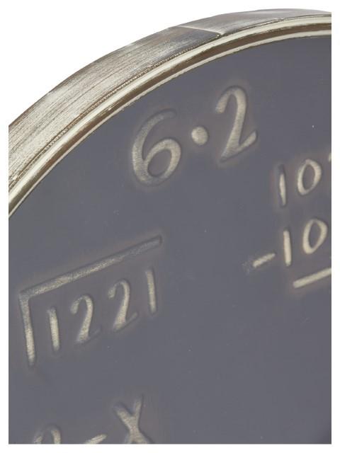 Mathematics Metal Wall Clock 80cm - Antique Black/Gold-abc