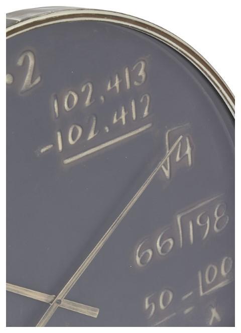 Mathematics Metal Wall Clock 80cm - Antique Black/Gold-abc