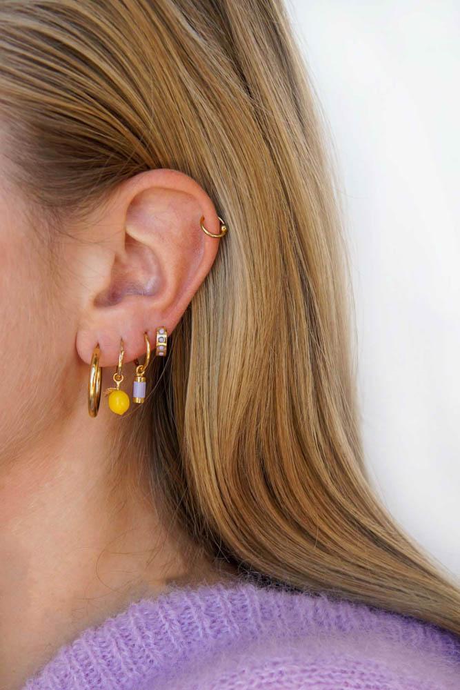Lemon earring gold plated-abc