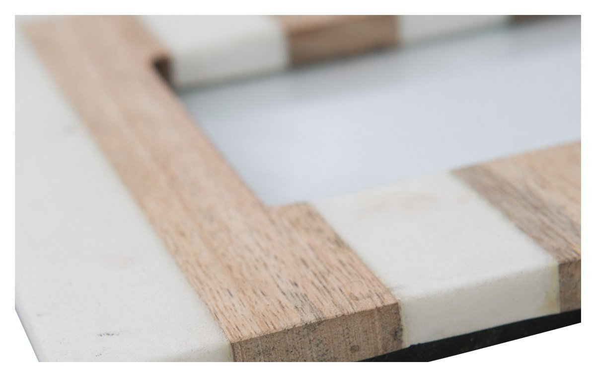 Striped Wood and Marble Picture Frame-Accessories-Home & Giftware-Default Title---abc