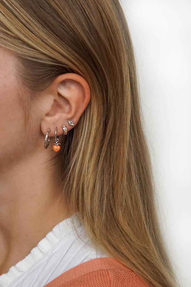 Peach cloud huggie silver-Huggie-wildthings_collectables-Silver---abc