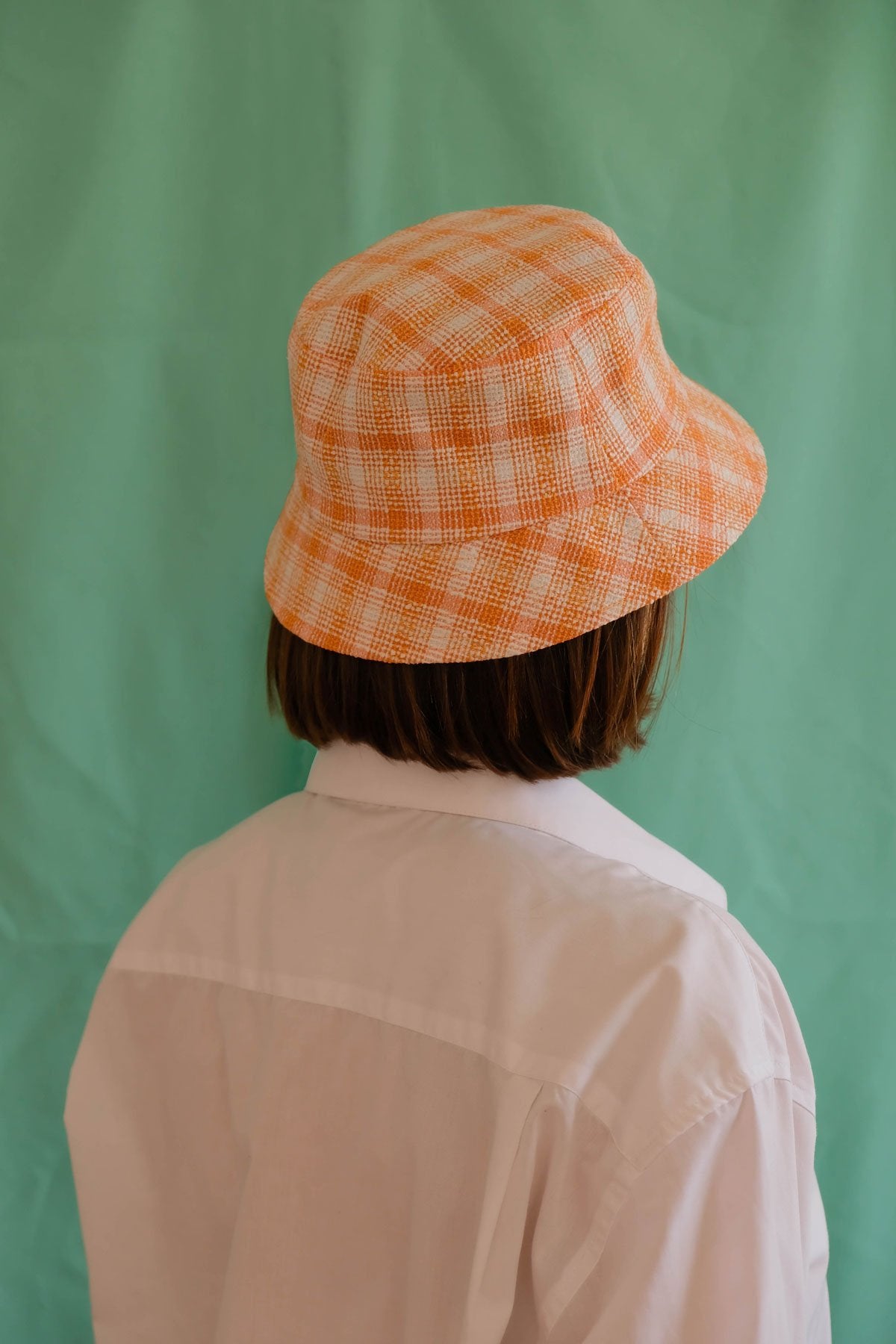 Check mate orange bucket hat-abc