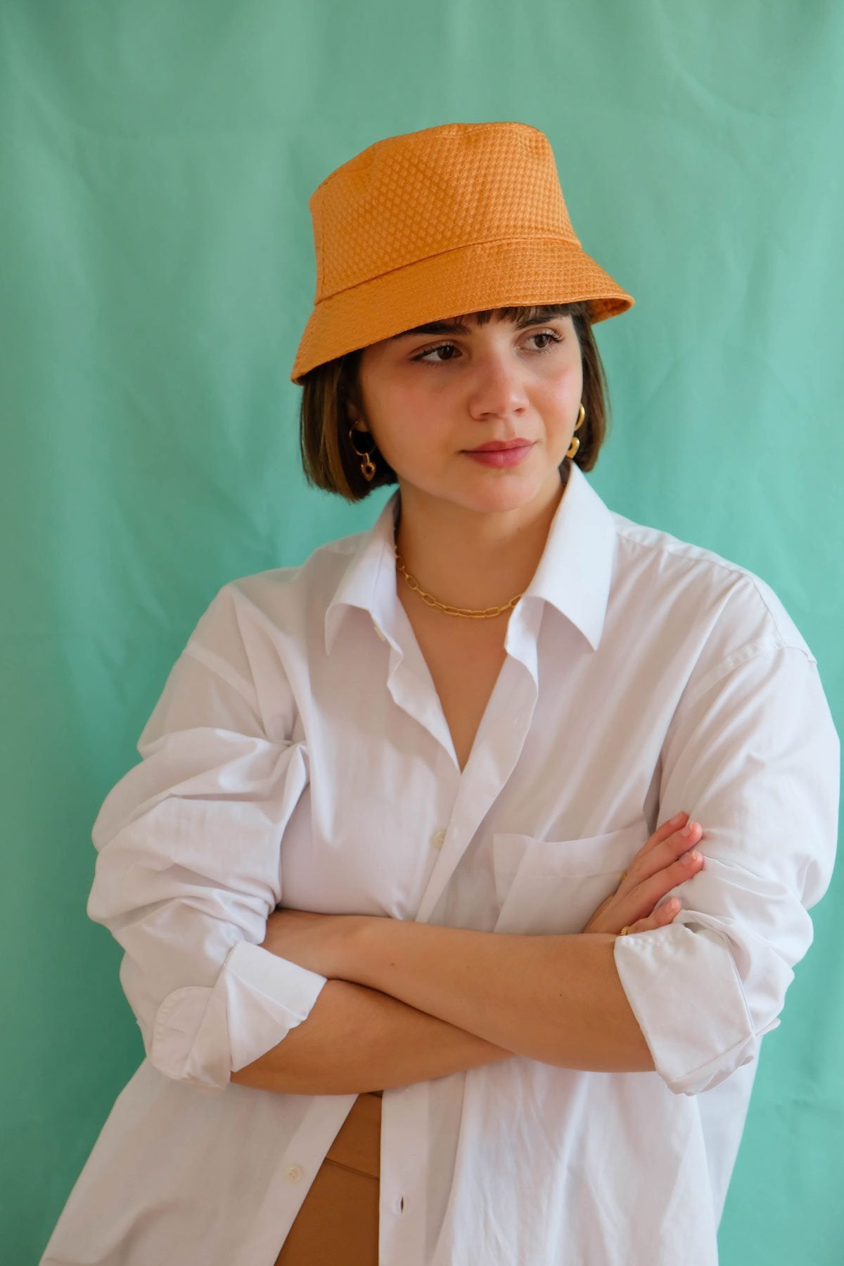 Stay orange bucket hat-Bucket Hat-wildthings_collectables-One Size---abc