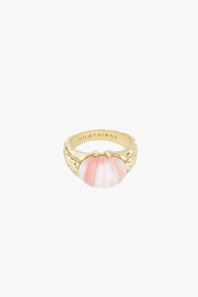 Dreamy shell pinky ring gold plated-abc