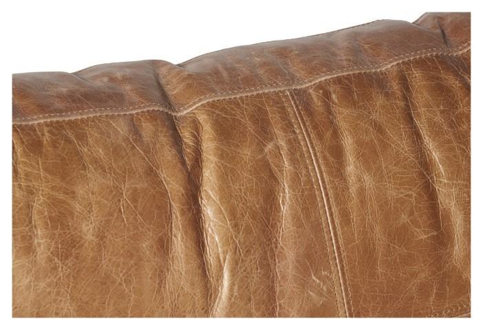 Milan Leather Armchair - Tan - 90x90x82cm - 26.4kg-abc