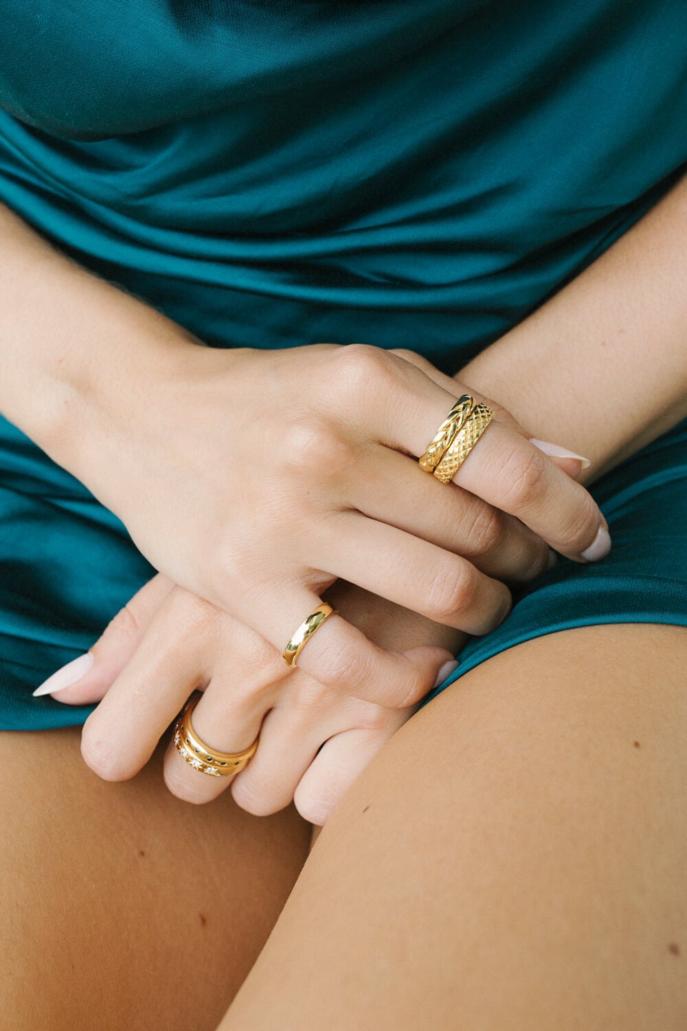 Braided ring gold plated-abc