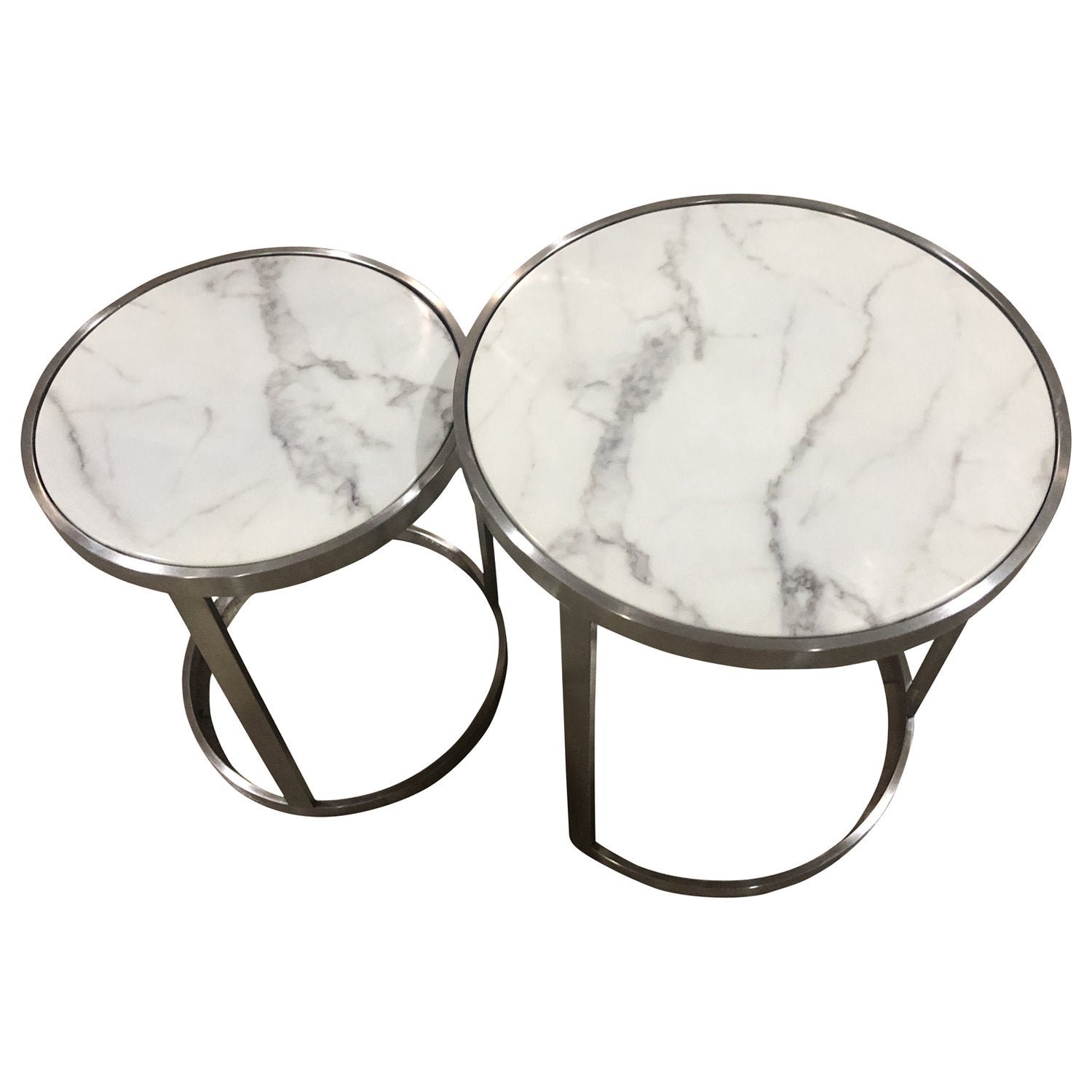 Sterling Side Table Set White Marble-Living-Future Classics Furniture-Default Title---abc