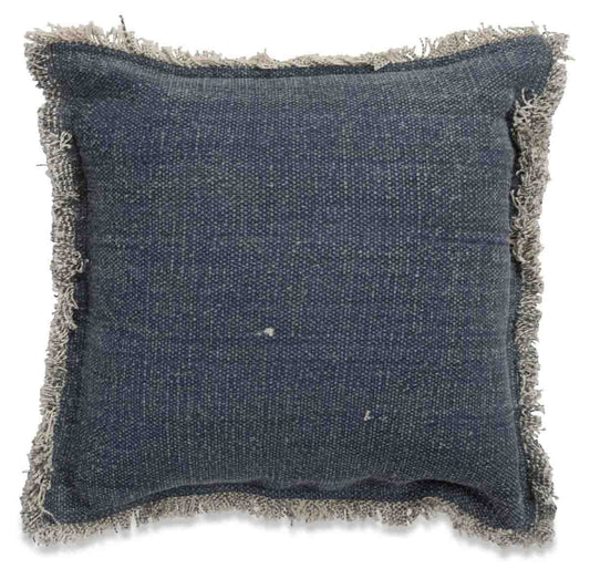 Kitson Hand Woven Stone Washed Cotton Floor Cushion with Fill-abc