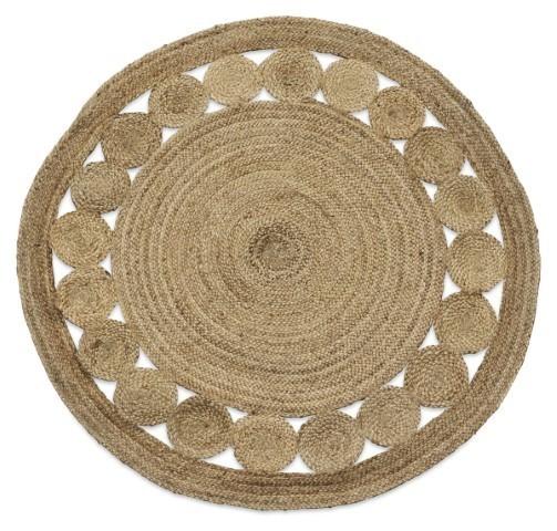 Round Bondi Circle Jute Rug 150cm - Natural-Living-Home & Giftware-Default Title---abc