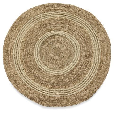Round Inner Ring Jute Rug 150cm - Natural-Living-Home & Giftware-Default Title---abc