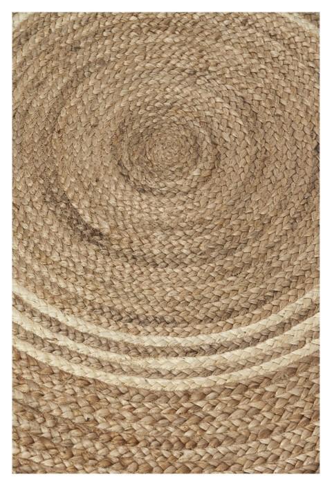 Round Inner Ring Jute Rug 150cm - Natural-Living-Home & Giftware-Default Title---abc