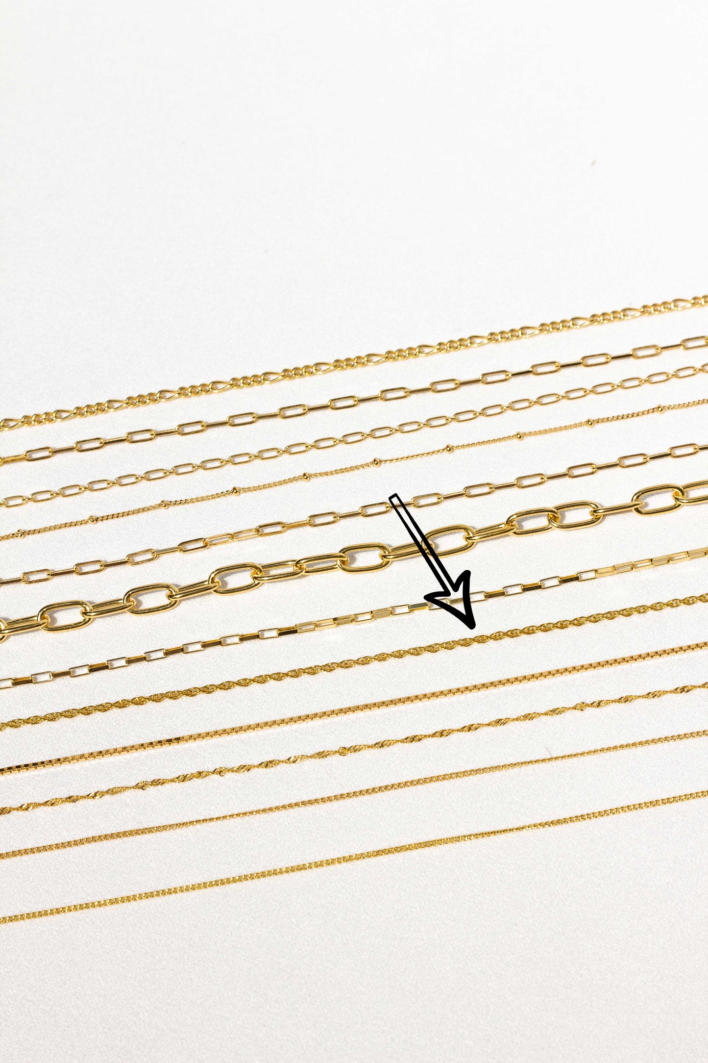 Rope chain necklace gold plated (45cm)-Necklace-wildthings_collectables-Gold plated---abc