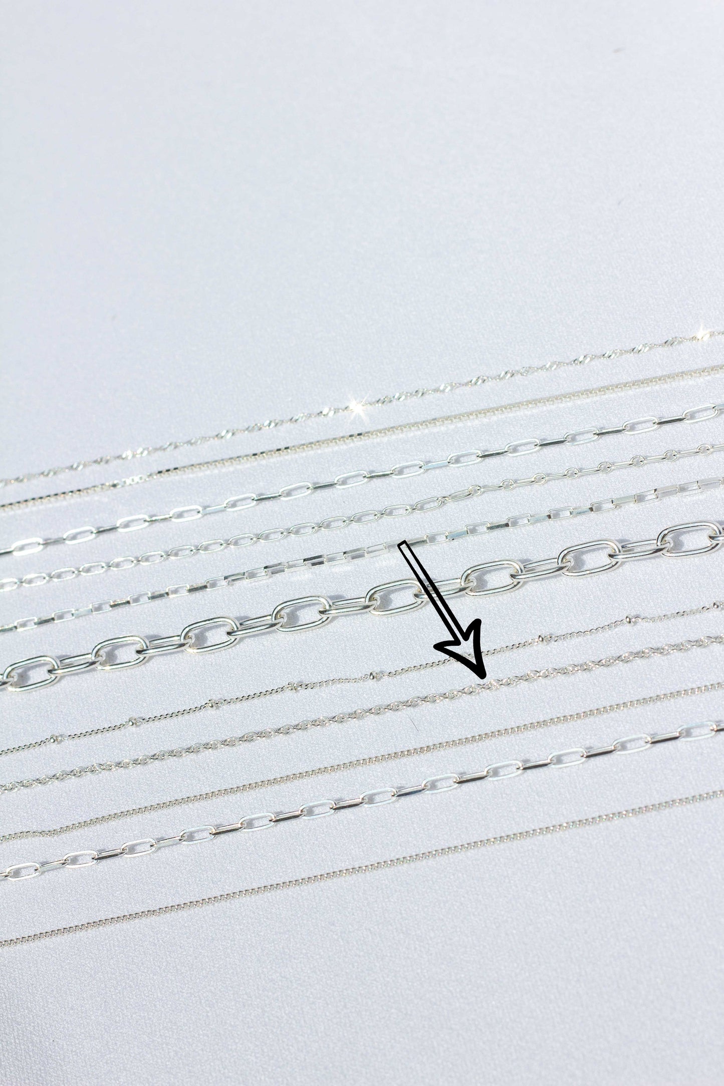 Rope chain necklace silver (45 cm)-Necklace-wildthings_collectables-Silver---abc