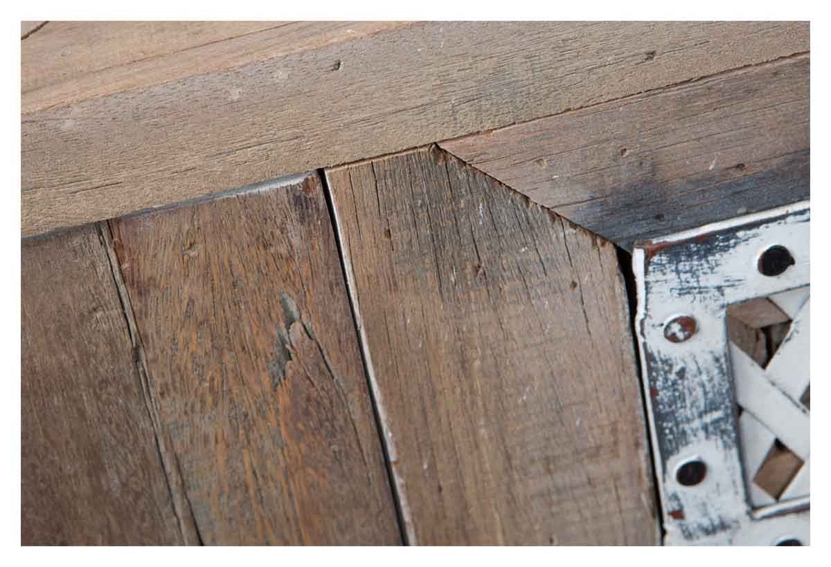 Vintage Distressed Wood and Iron Two Drawer Console-Living-Home & Giftware-Default Title---abc