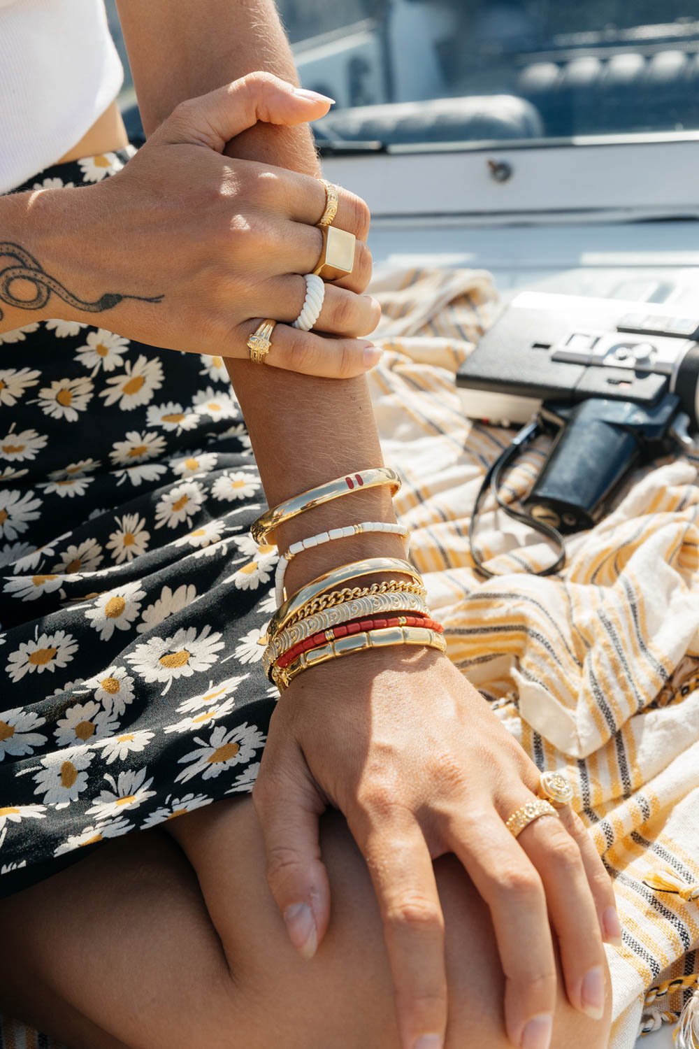 Scarab pinky ring gold plated-Ring-wildthings_collectables-1 (US 3.5 / 14.5mm)-Gold plated--abc