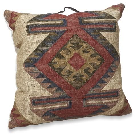 Kilm Panja 75cm Floor Cushion w handle - Rust-abc