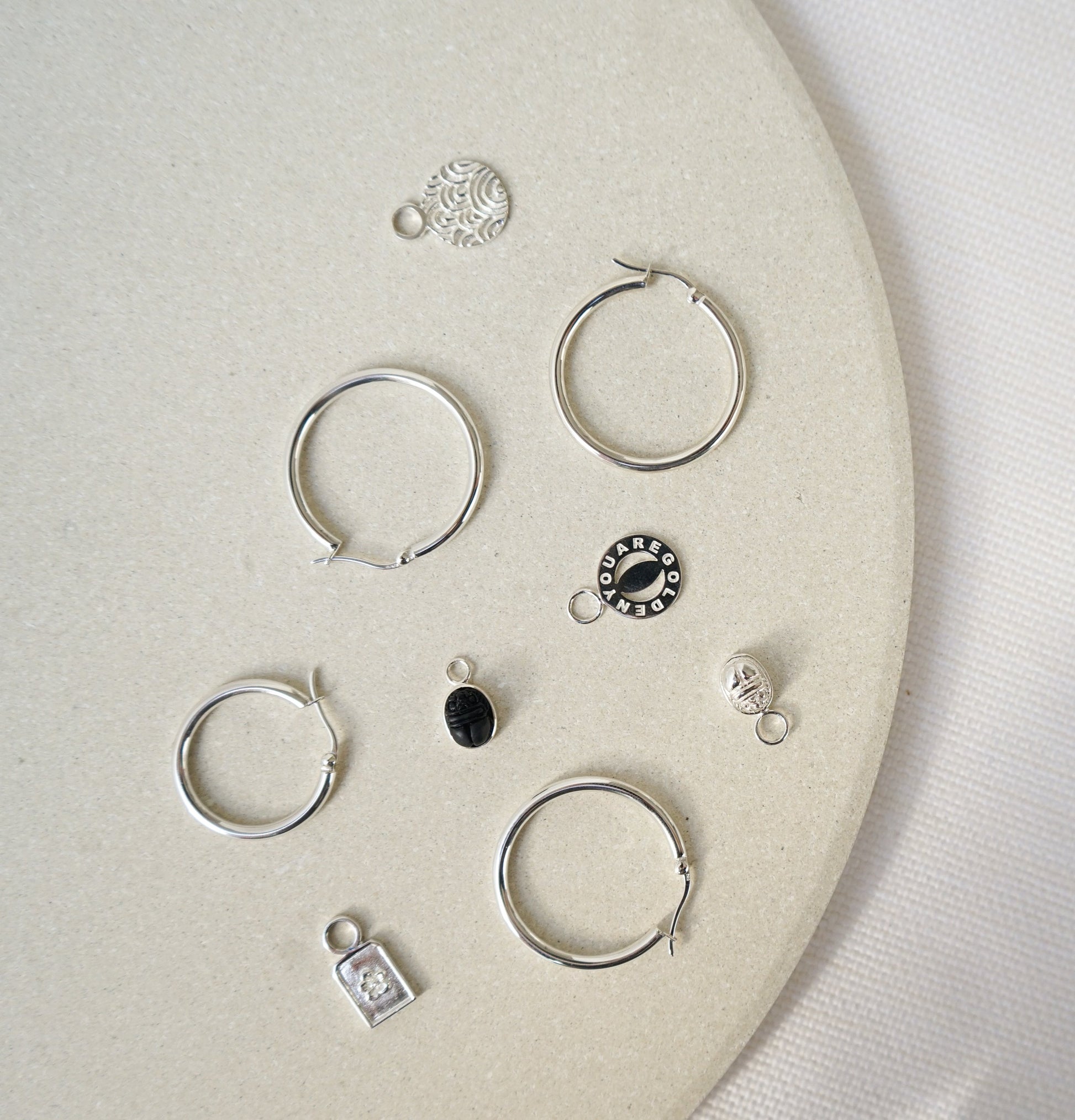 Wild classic earring silver small (20mm)-Earring-wildthings_collectables-Single piece-Silver--abc