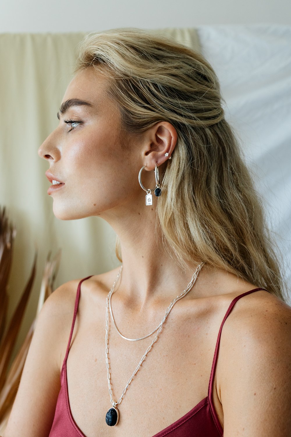 Wild classic earring silver small (20mm)-Earring-wildthings_collectables-Single piece-Silver--abc