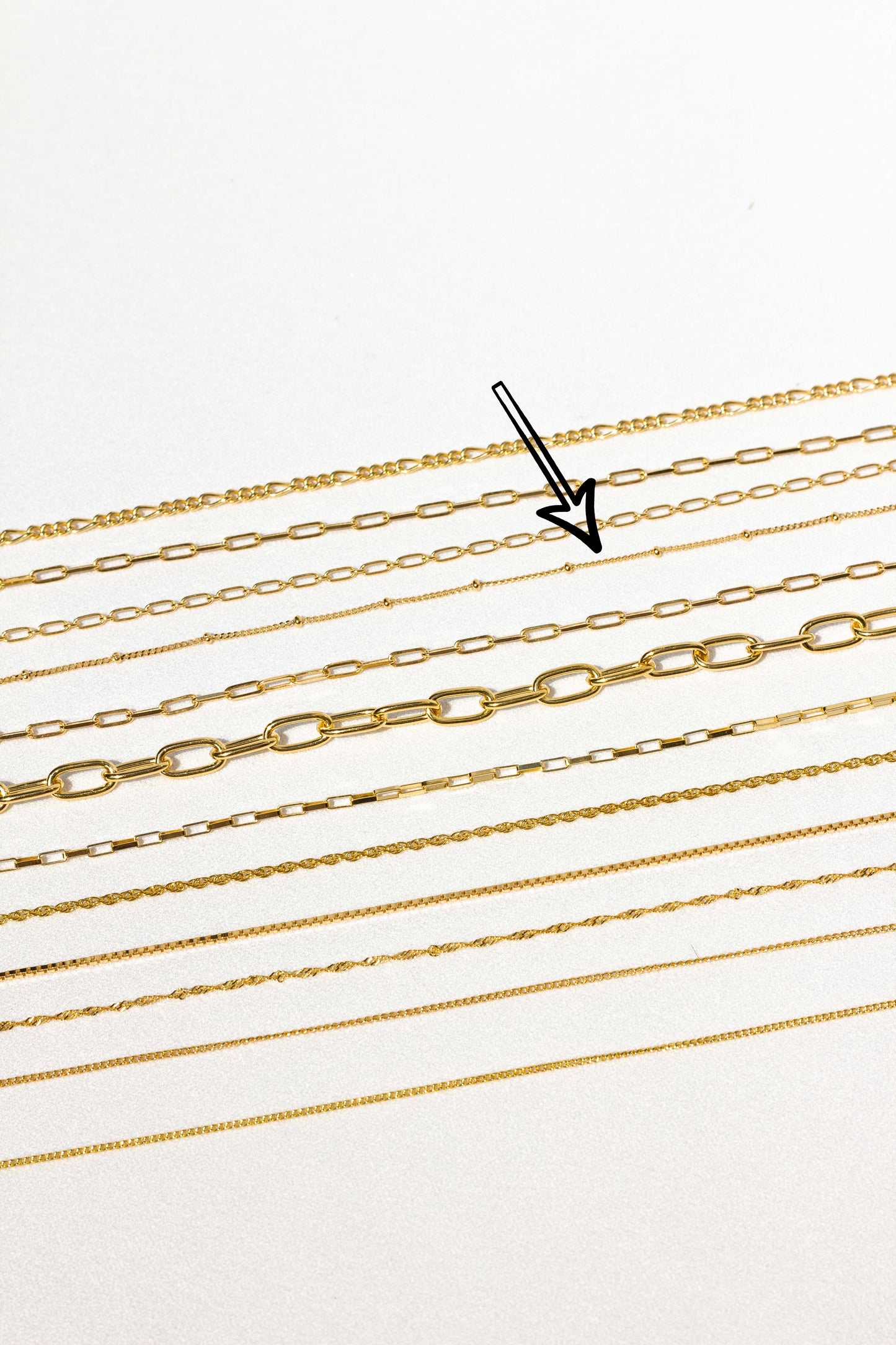 Stud chain necklace gold plated (45cm & 55cm)-Necklace-wildthings_collectables-Gold plated-45 cm--abc